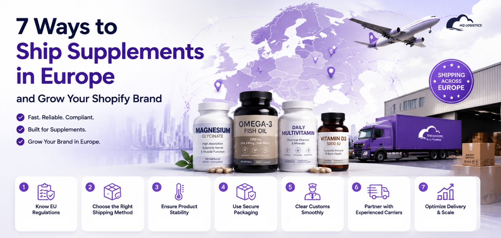 7 Ways to Ship Supplements in Europe and Grow Your Shopify Brand