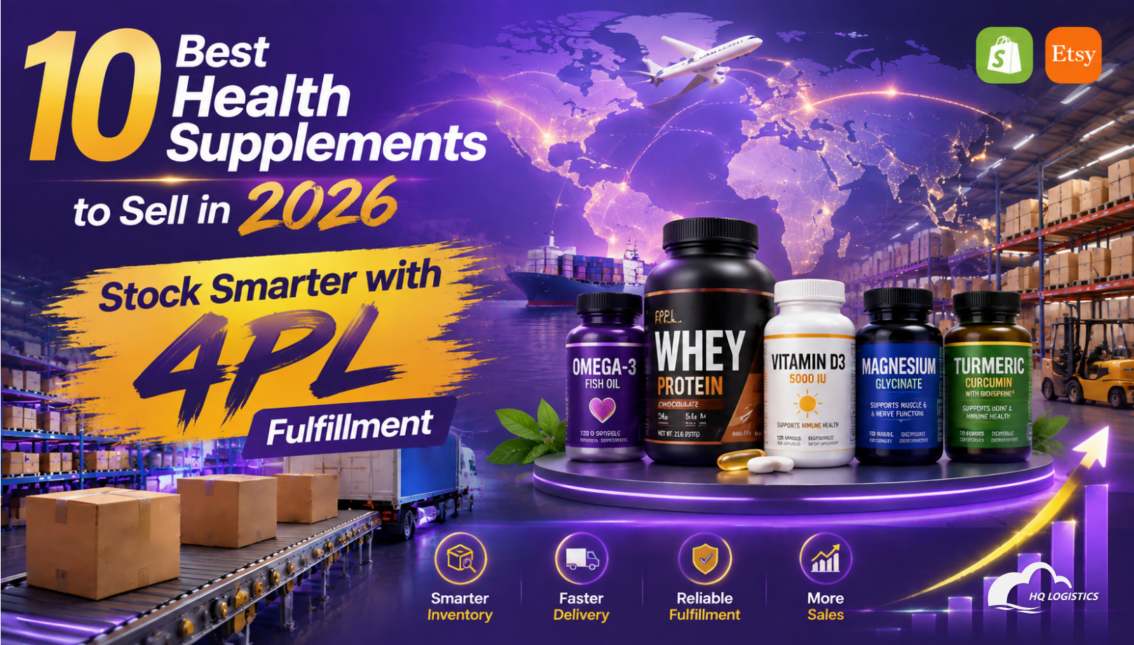 10 Best Health Supplements to Sell in 2026: Stock Smarter with 4PL Fulfillment